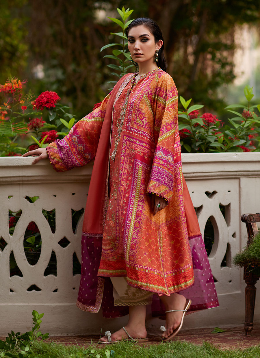Farah Talib Aziz | Mayna Festive Prints 24 | Fadil Shirt And Dupatta by Farah Talib Aziz - Designer Dress - Type: Ladies Clothes - Available at Libayah - 100% Original