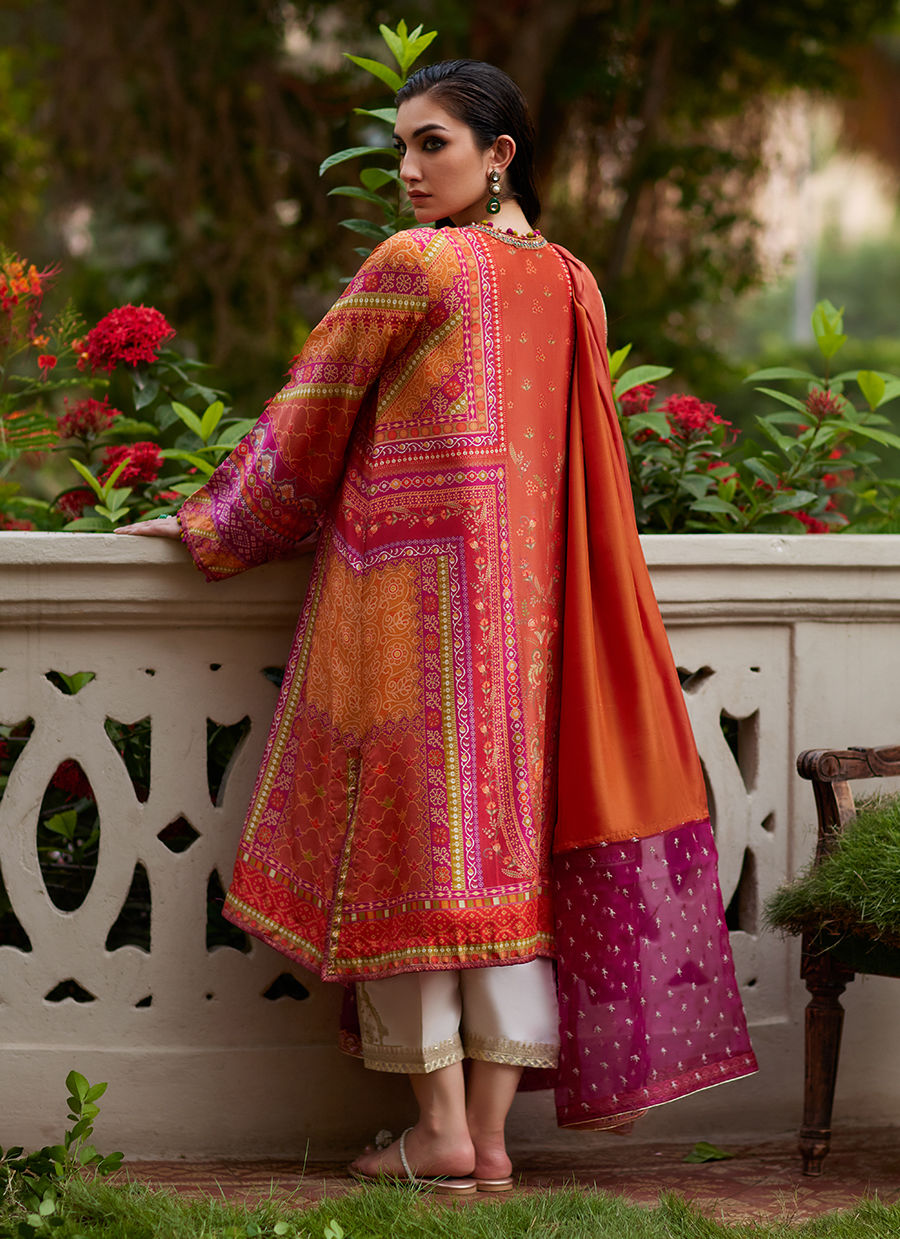 Farah Talib Aziz | Mayna Festive Prints 24 | Fadil Shirt And Dupatta by Farah Talib Aziz - Designer Dress - Type: Ladies Clothes - Available at Libayah - 100% Original