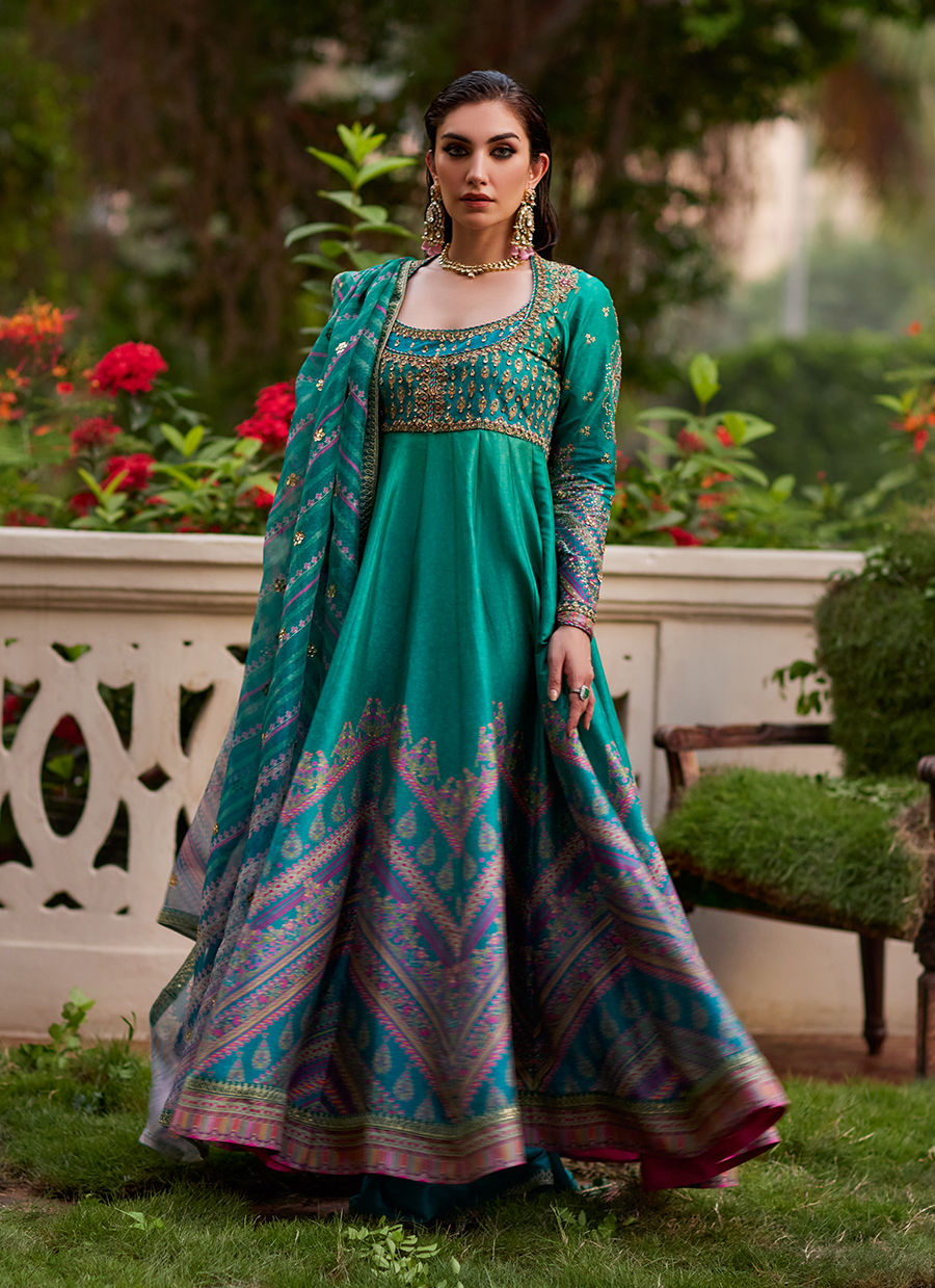 Farah Talib Aziz | Mayna Festive Prints 24 | Aalam Kalidaar And Dupatta by Farah Talib Aziz - Designer Dress - Type: Ladies Clothes - Available at Libayah - 100% Original