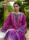 Farah Talib Aziz | Mayna Festive Prints 24 | Tazeen Magenta Ombre Shirt And Dupatta by Farah Talib Aziz - Designer Dress - Type: Ladies Clothes - Available at Libayah - 100% Original