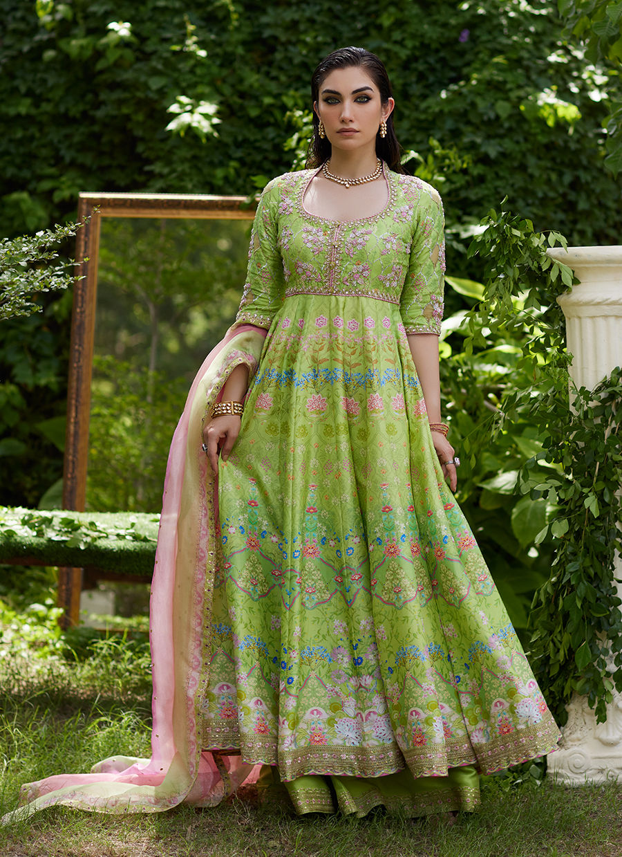Farah Talib Aziz | Mayna Festive Prints 24 | Limees Kalidaar With Dupatta by Farah Talib Aziz - Designer Dress - Type: Ladies Clothes - Available at Libayah - 100% Original