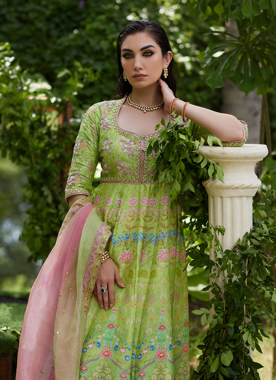 Farah Talib Aziz | Mayna Festive Prints 24 | Limees Kalidaar With Dupatta by Farah Talib Aziz - Designer Dress - Type: Ladies Clothes - Available at Libayah - 100% Original