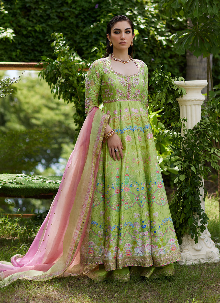 Farah Talib Aziz | Mayna Festive Prints 24 | Limees Kalidaar With Dupatta by Farah Talib Aziz - Designer Dress - Type: Ladies Clothes - Available at Libayah - 100% Original