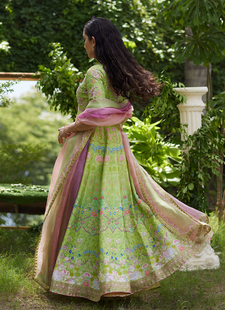 Farah Talib Aziz | Mayna Festive Prints 24 | Limees Kalidaar With Dupatta by Farah Talib Aziz - Designer Dress - Type: Ladies Clothes - Available at Libayah - 100% Original