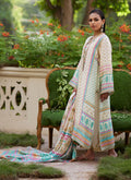Farah Talib Aziz | Mayna Festive Prints 24 | Nural Ivory Kurta And Dupatta by Farah Talib Aziz - Designer Dress - Type: Ladies Clothes - Available at Libayah - 100% Original