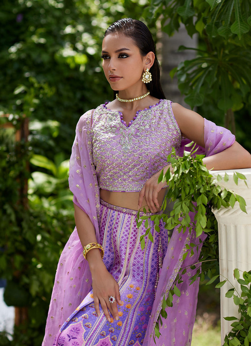 Farah Talib Aziz | Mayna Festive Prints 24 | Ferazia Embellished Lehenga Choli by Farah Talib Aziz - Designer Dress - Type: Ladies Clothes - Available at Libayah - 100% Original