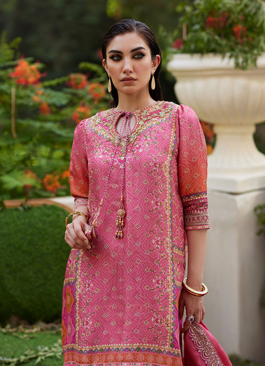 Farah Talib Aziz | Mayna Festive Prints 24 | Abila Shirt And Dupatta by Farah Talib Aziz - Designer Dress - Type: Ladies Clothes - Available at Libayah - 100% Original