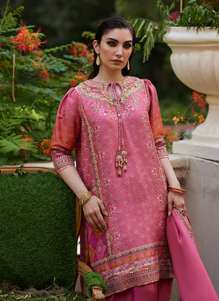 Farah Talib Aziz | Mayna Festive Prints 24 | Abila Shirt And Dupatta by Farah Talib Aziz - Designer Dress - Type: Ladies Clothes - Available at Libayah - 100% Original