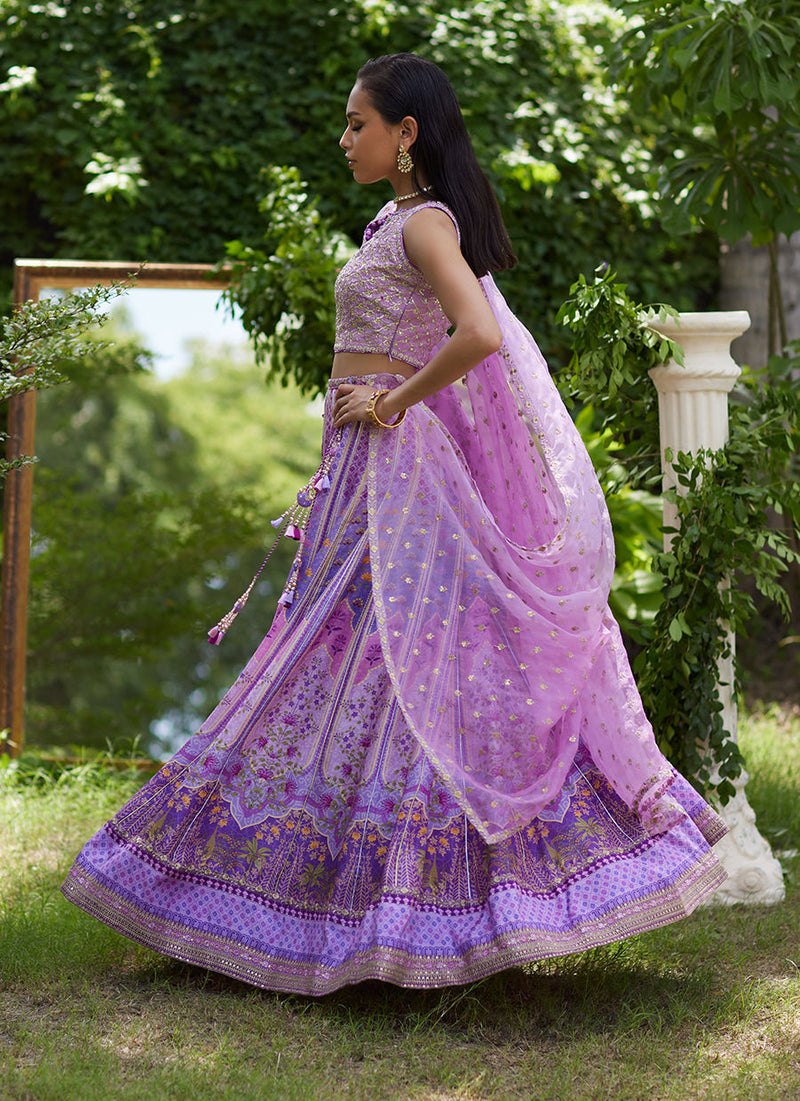Farah Talib Aziz | Mayna Festive Prints 24 | Ferazia Embellished Lehenga Choli by Farah Talib Aziz - Designer Dress - Type: Ladies Clothes - Available at Libayah - 100% Original