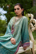 Farah Talib Aziz | Mayna Festive Prints 24 | Leisha Teal Ombre Shirt And Dupatta by Farah Talib Aziz - Designer Dress - Type: Ladies Clothes - Available at Libayah - 100% Original