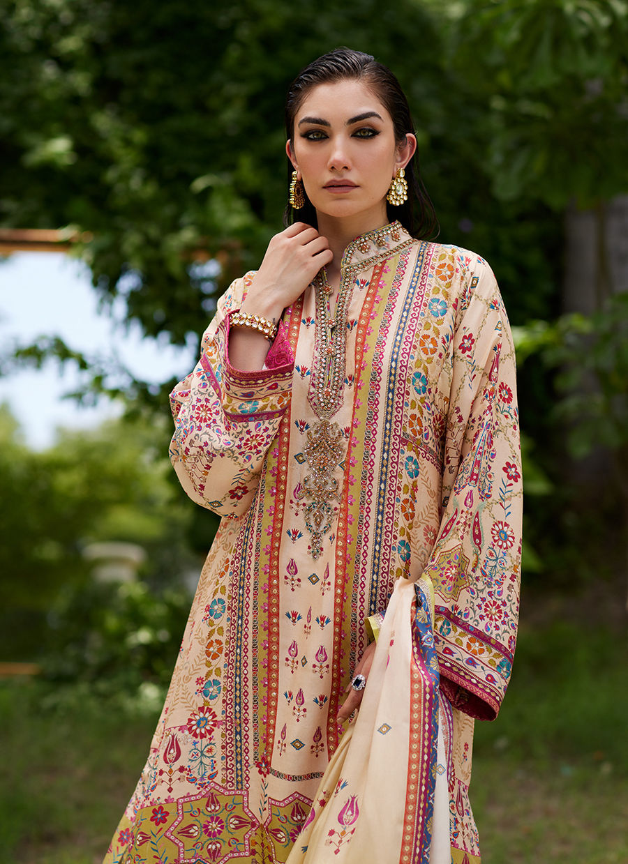 Farah Talib Aziz | Mayna Festive Prints 24 | Delkash Shirt And Dupatta by Farah Talib Aziz - Designer Dress - Type: Ladies Clothes - Available at Libayah - 100% Original