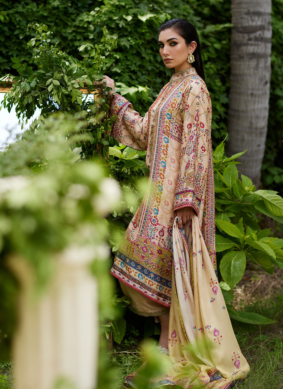 Farah Talib Aziz | Mayna Festive Prints 24 | Delkash Shirt And Dupatta by Farah Talib Aziz - Designer Dress - Type: Ladies Clothes - Available at Libayah - 100% Original