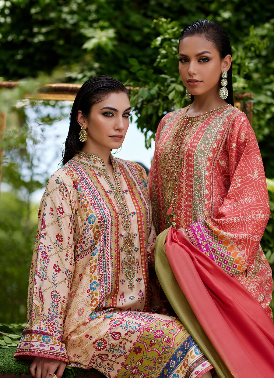 Farah Talib Aziz | Mayna Festive Prints 24 | Delkash Shirt And Dupatta by Farah Talib Aziz - Designer Dress - Type: Ladies Clothes - Available at Libayah - 100% Original