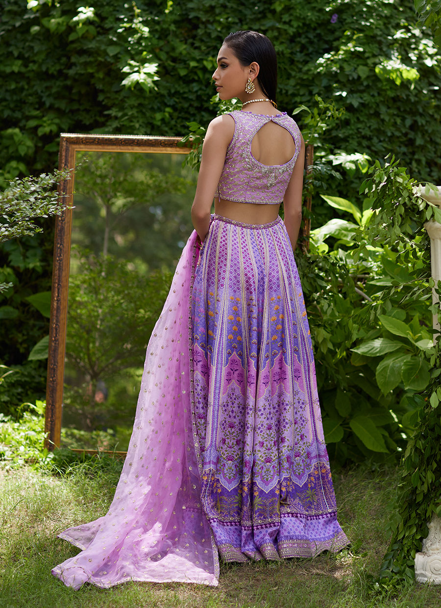 Farah Talib Aziz | Mayna Festive Prints 24 | Ferazia Embellished Lehenga Choli by Farah Talib Aziz - Designer Dress - Type: Ladies Clothes - Available at Libayah - 100% Original
