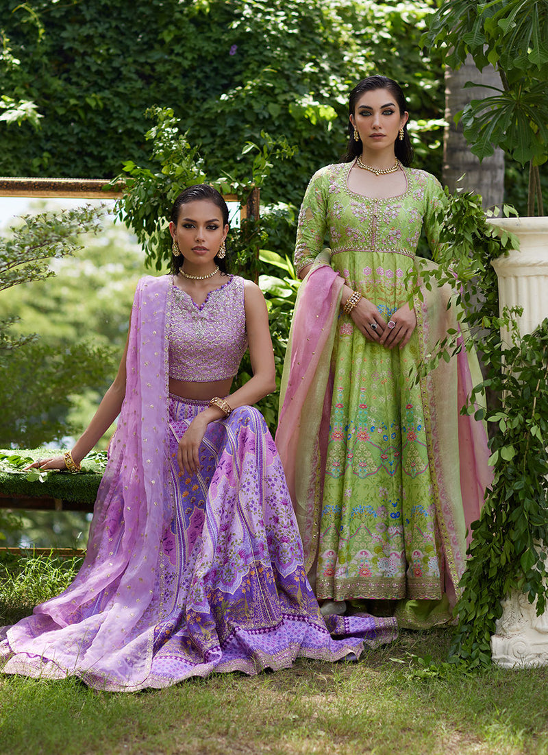 Farah Talib Aziz | Mayna Festive Prints 24 | Ferazia Embellished Lehenga Choli by Farah Talib Aziz - Designer Dress - Type: Ladies Clothes - Available at Libayah - 100% Original