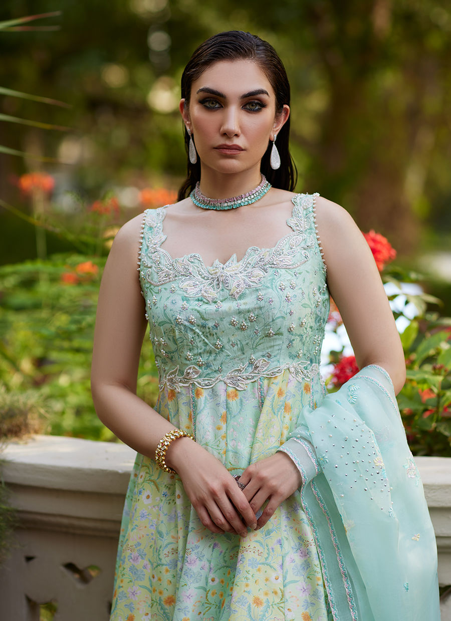 Farah Talib Aziz | Mayna Festive Prints 24 | Ifaa Kalidaar by Farah Talib Aziz - Designer Dress - Type: Ladies Clothes - Available at Libayah - 100% Original