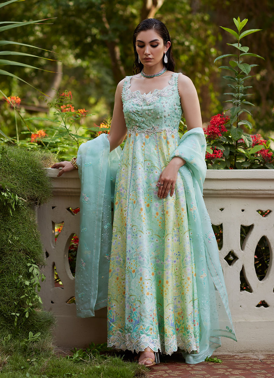 Farah Talib Aziz | Mayna Festive Prints 24 | Ifaa Kalidaar by Farah Talib Aziz - Designer Dress - Type: Ladies Clothes - Available at Libayah - 100% Original