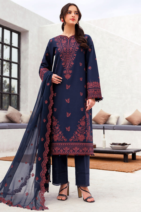 Farasha | Bahaar Embroidered Lawn | Cobalt Charm by Farasha - Designer Dress - Type: Ladies Clothes - Available at Libayah - 100% Original