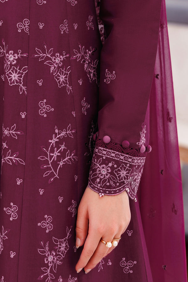 Farasha | Bahaar Embroidered Lawn | Regal Plum by Farasha - Designer Dress - Type: Ladies Clothes - Available at Libayah - 100% Original