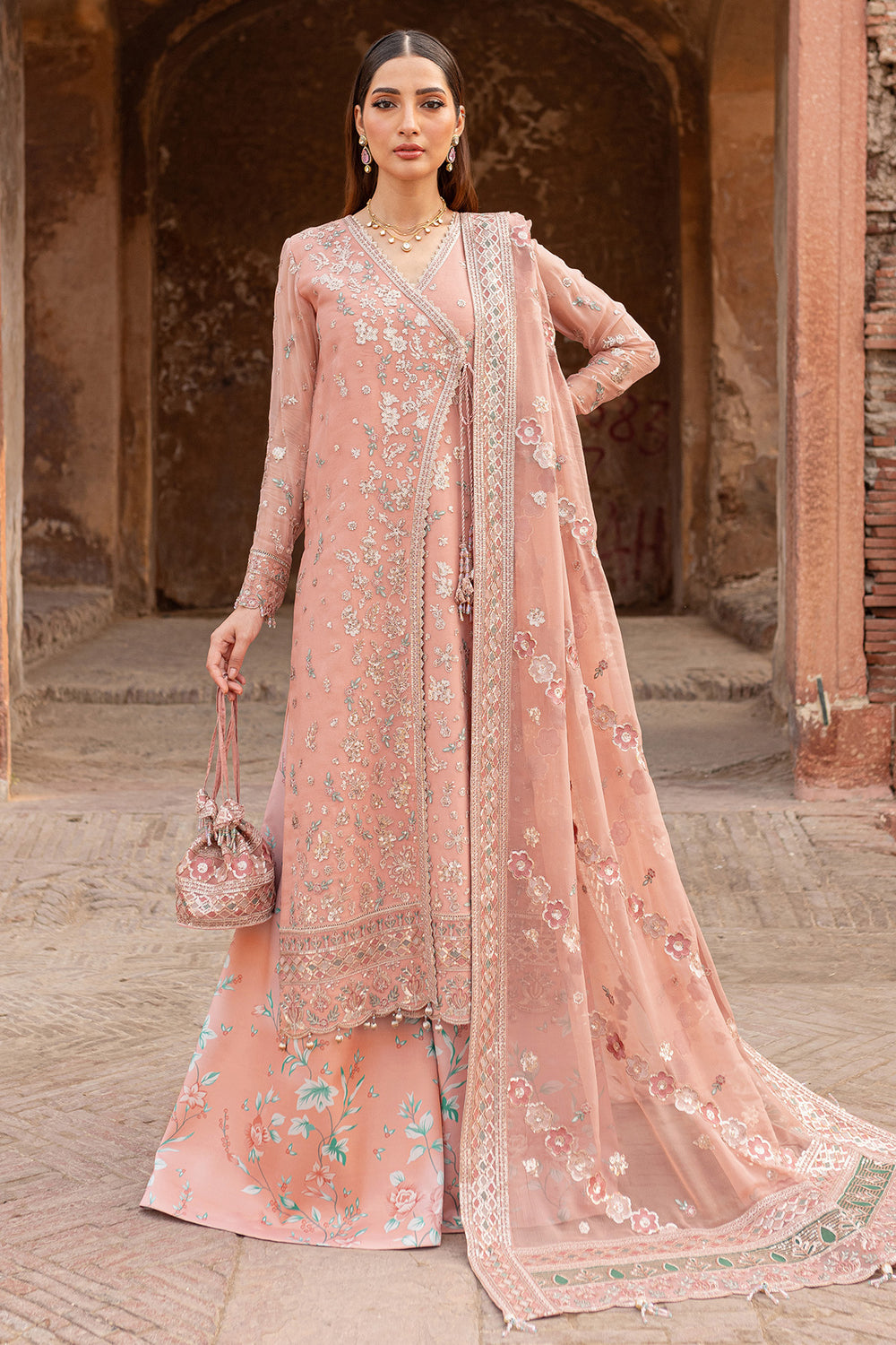 Farasha | Ritzier Wedding Formals |  Peach Bell by Farasha - Designer Dress - Type: Ladies Clothes - Available at Libayah - 100% Original