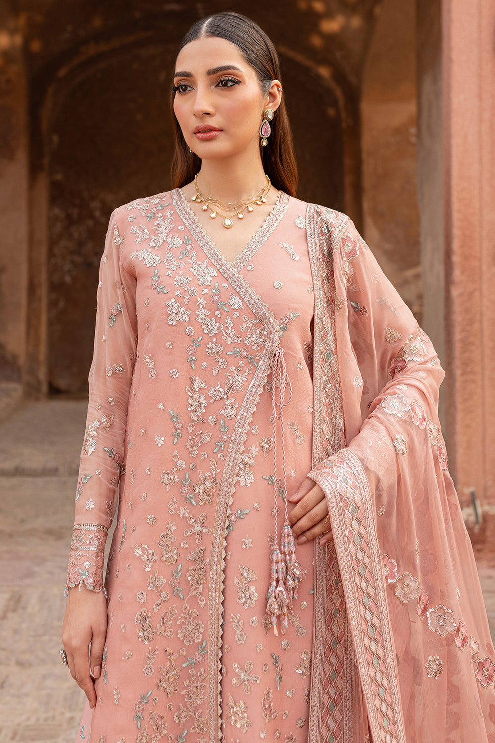 Farasha | Ritzier Wedding Formals |  Peach Bell by Farasha - Designer Dress - Type: Ladies Clothes - Available at Libayah - 100% Original