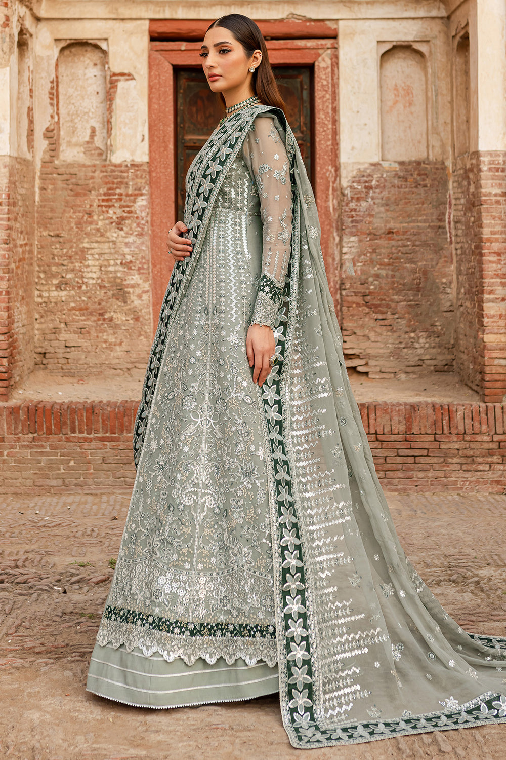 Farasha | Ritzier Wedding Formals |  Grey Veil by Farasha - Designer Dress - Type: Ladies Clothes - Available at Libayah - 100% Original