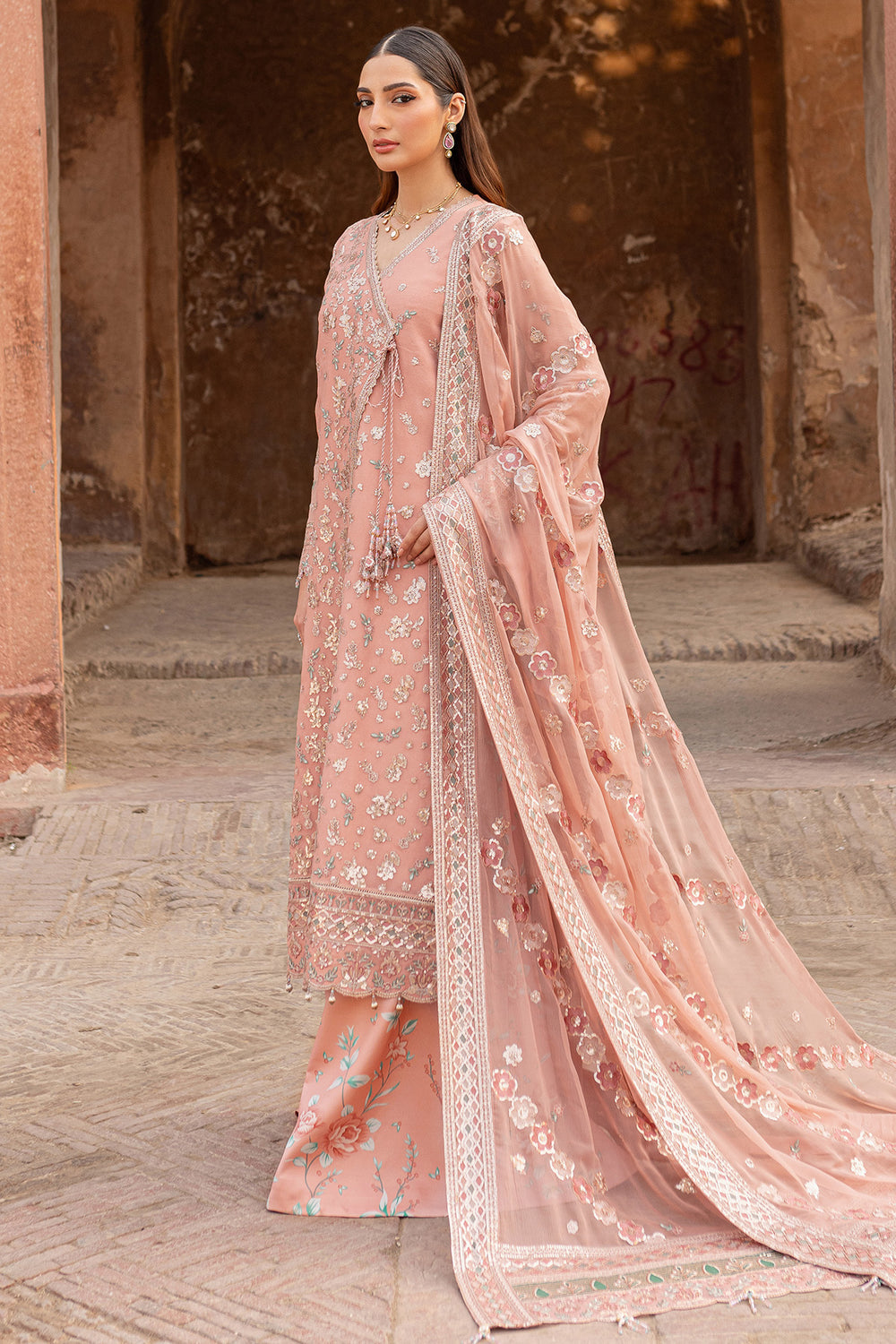 Farasha | Ritzier Wedding Formals |  Peach Bell by Farasha - Designer Dress - Type: Ladies Clothes - Available at Libayah - 100% Original