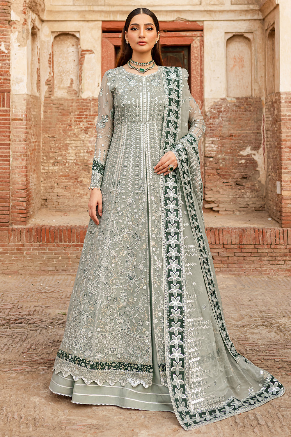 Farasha | Ritzier Wedding Formals |  Grey Veil by Farasha - Designer Dress - Type: Ladies Clothes - Available at Libayah - 100% Original