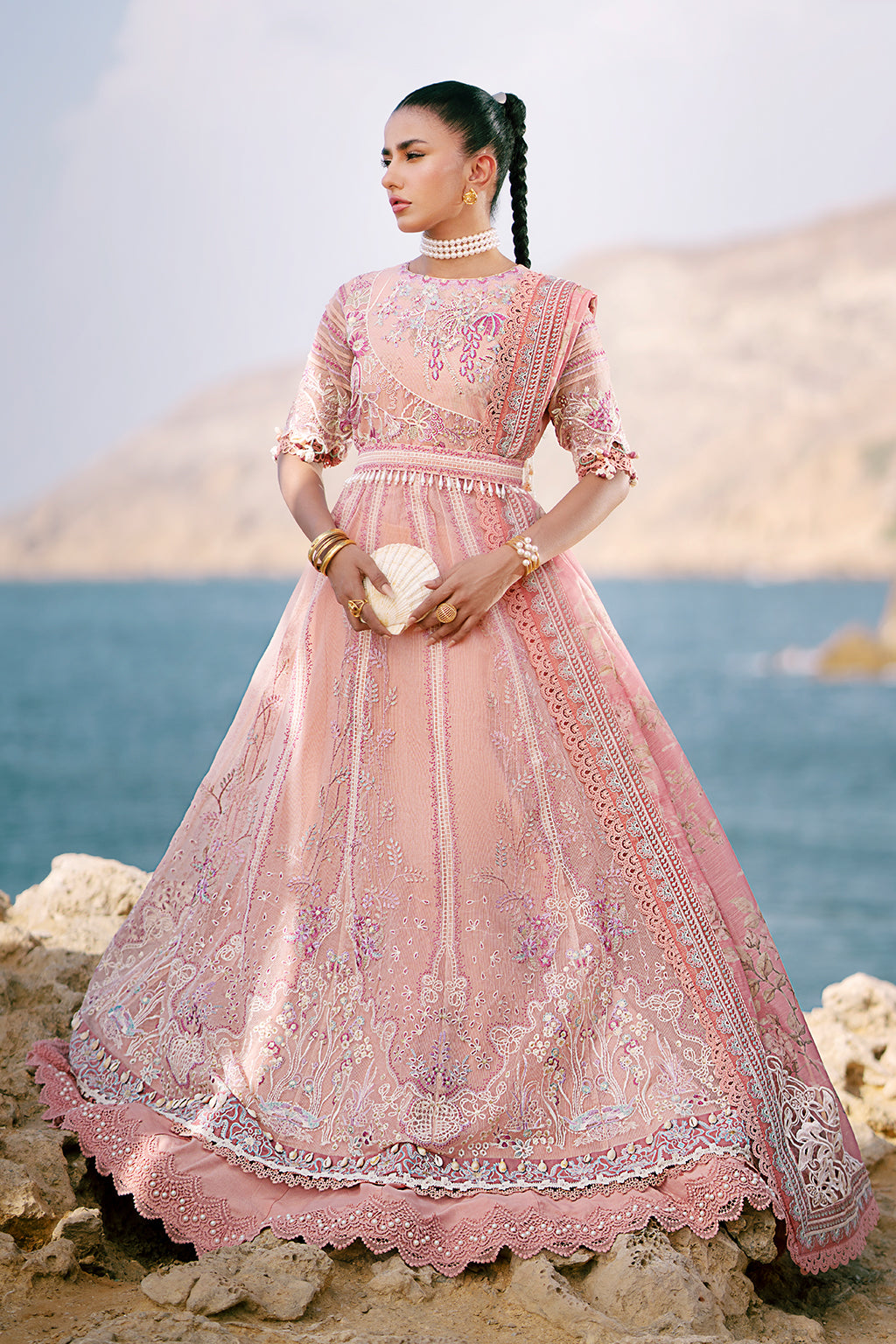 AJR Couture | Dastan Luxury Lawn 25 | Flair by AJR Couture - Designer Dress - Type: Ladies Clothes - Available at Libayah - 100% Original