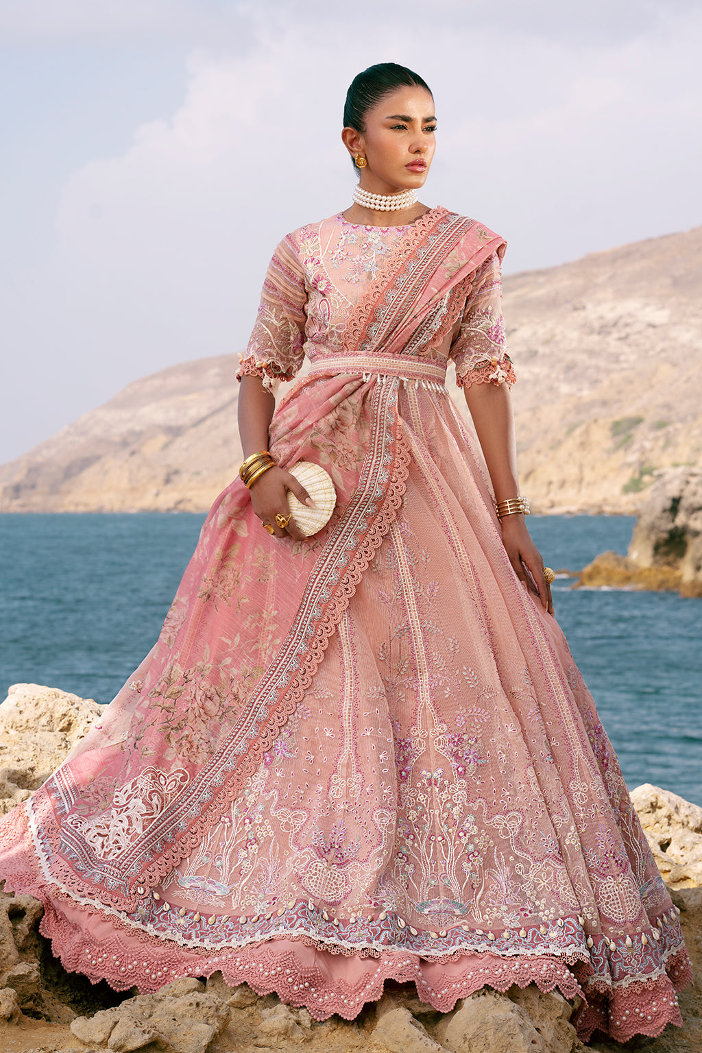 AJR Couture | Dastan Luxury Lawn 25 | Flair by AJR Couture - Designer Dress - Type: Ladies Clothes - Available at Libayah - 100% Original