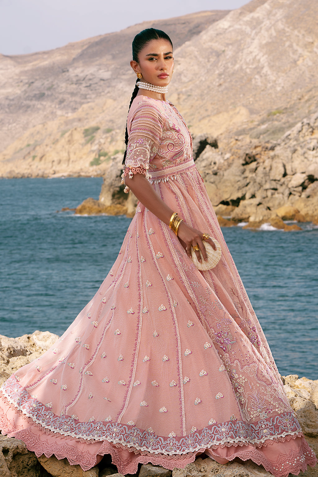 AJR Couture | Dastan Luxury Lawn 25 | Flair by AJR Couture - Designer Dress - Type: Ladies Clothes - Available at Libayah - 100% Original