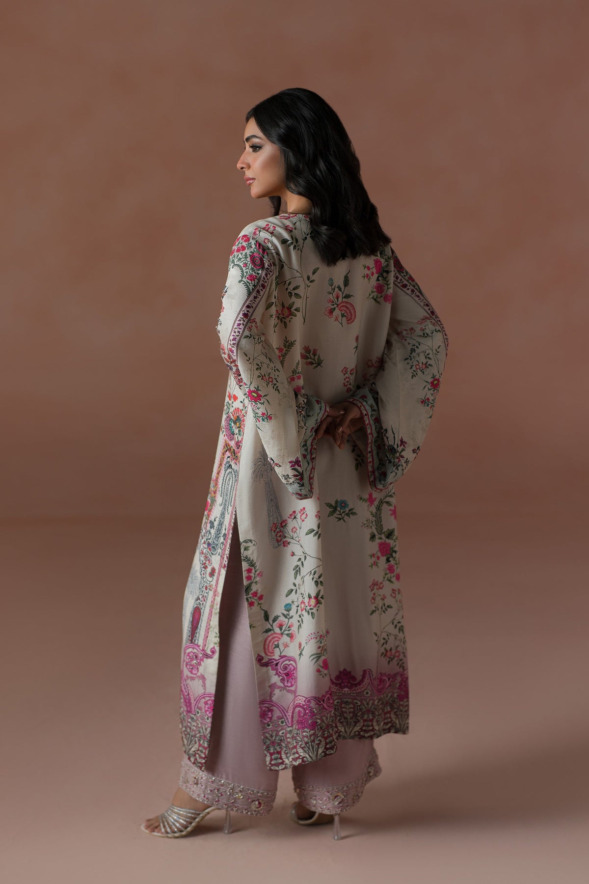 Ammara Khan | Flo 25 | Raspberry Cooler Long shirt Set (D-05) by Ammara Khan - Designer Dress - Type: Ladies Clothes - Available at Libayah - 100% Original