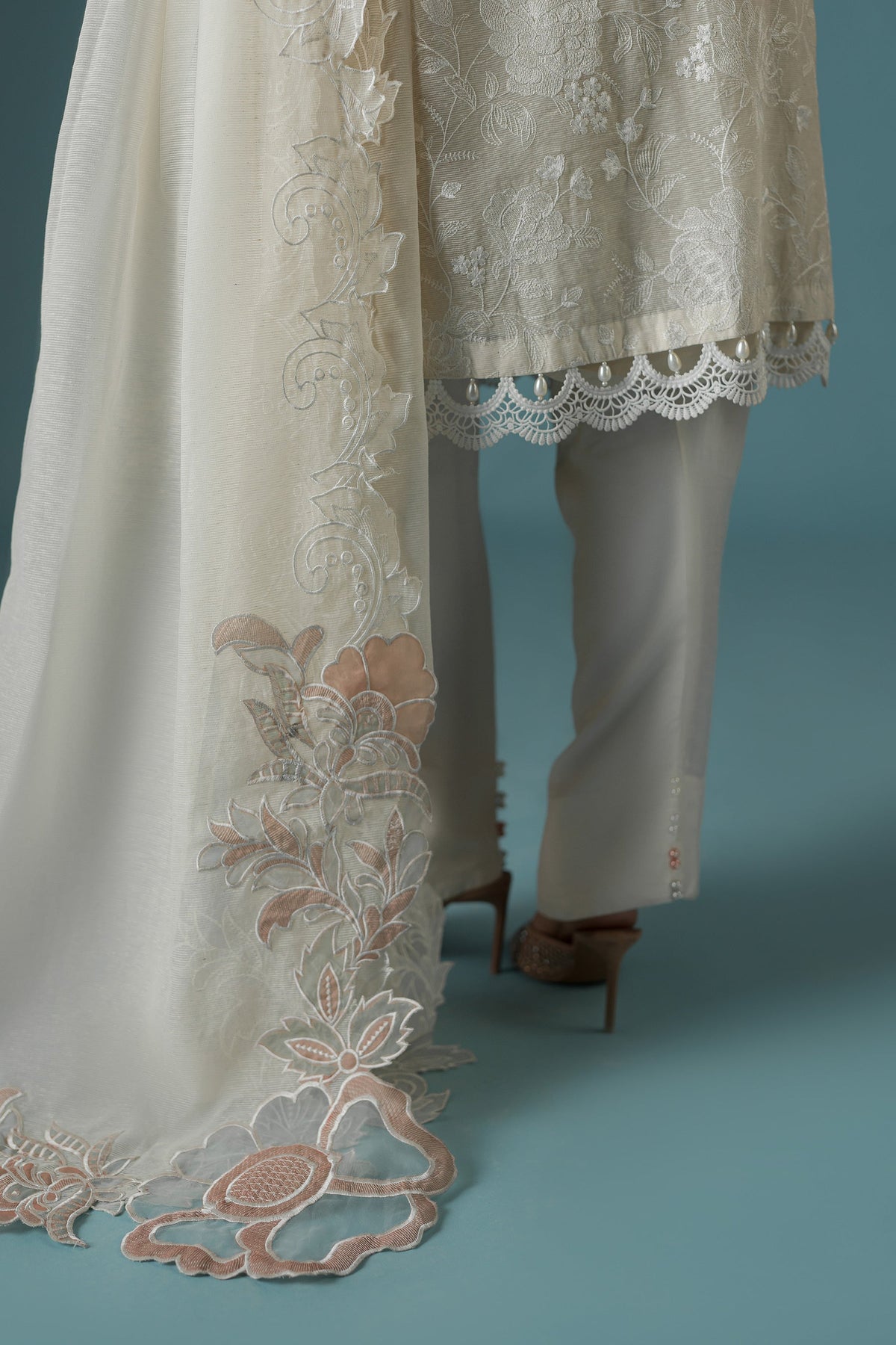 Ammara Khan | Flo 25 | Pearl Spring Lily Shalwar Set (D-10) by Ammara Khan - Designer Dress - Type: Ladies Clothes - Available at Libayah - 100% Original