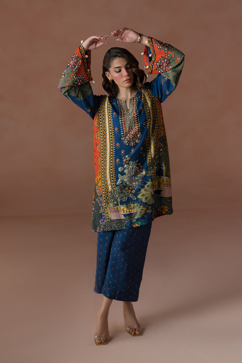 Ammara Khan | Flo 25 | Modern Mughal Multi Co-ord Set (D-01) by Ammara Khan - Designer Dress - Type: Ladies Clothes - Available at Libayah - 100% Original