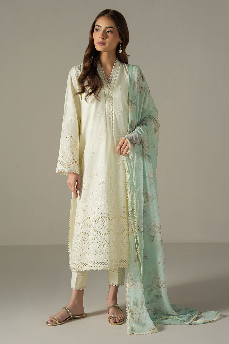 Cross Stitch | Chikankari Lawn 25 | FLORAL MELODY by Cross Stitch - Designer Dress - Type: Ladies Clothes - Available at Libayah - 100% Original