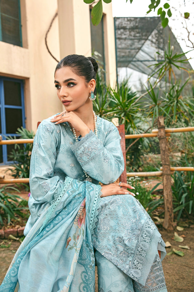 Florent | Luxury Lawn 24 | FFL-8B by Florent - Designer Dress - Type: Ladies Clothes - Available at Libayah - 100% Original