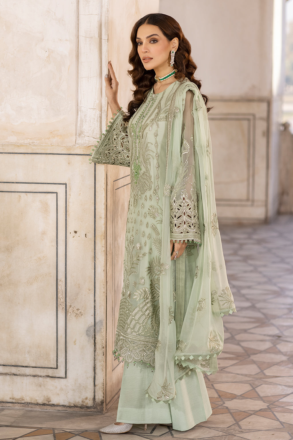 Flossie | Safeera Formals vol 13 | LUSTER GREEN by Flossie - Designer Dress - Type: Ladies Clothes - Available at Libayah - 100% Original