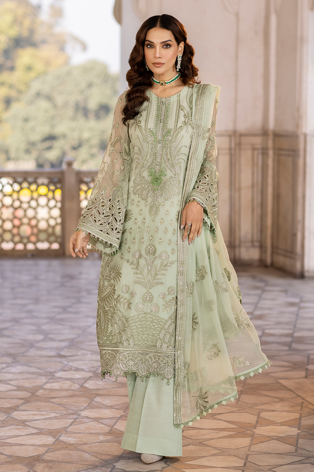 Flossie | Safeera Formals vol 13 | LUSTER GREEN by Flossie - Designer Dress - Type: Ladies Clothes - Available at Libayah - 100% Original