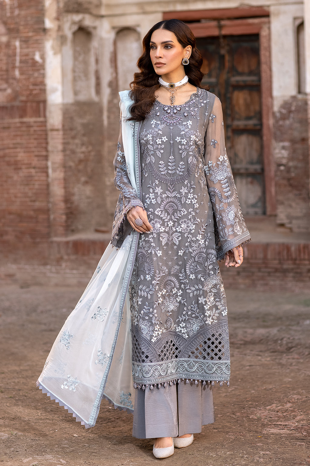 Flossie | Safeera Formals vol 13 | STORMY GREY (A) by Flossie - Designer Dress - Type: Ladies Clothes - Available at Libayah - 100% Original
