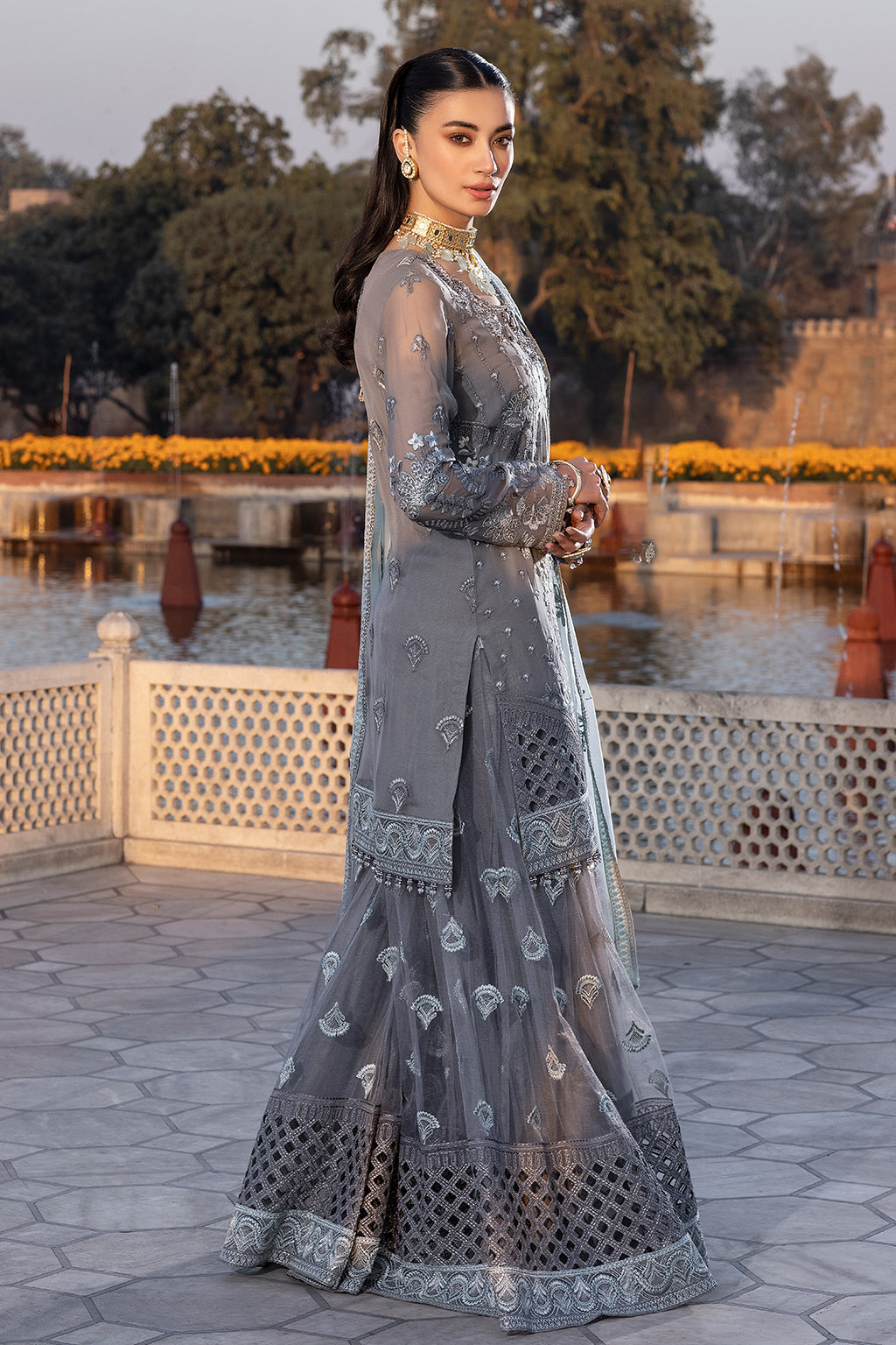 Flossie | Safeera Formals vol 13 | STORMY GREY (B) by Flossie - Designer Dress - Type: Ladies Clothes - Available at Libayah - 100% Original