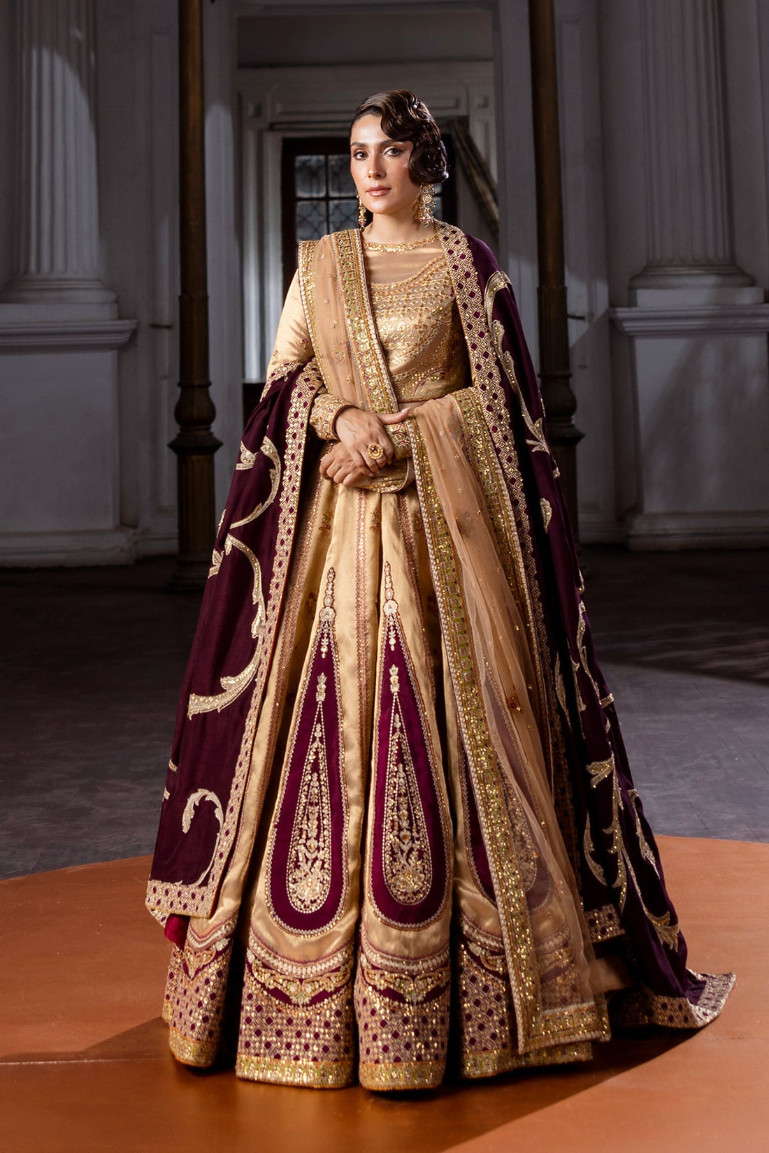 Erum Khan | Jahan Wedding 25 | Plum Spark by Erum Khan - Designer Dress  - Type : Ladies Clothes - Available at Libayah - 100% Original 