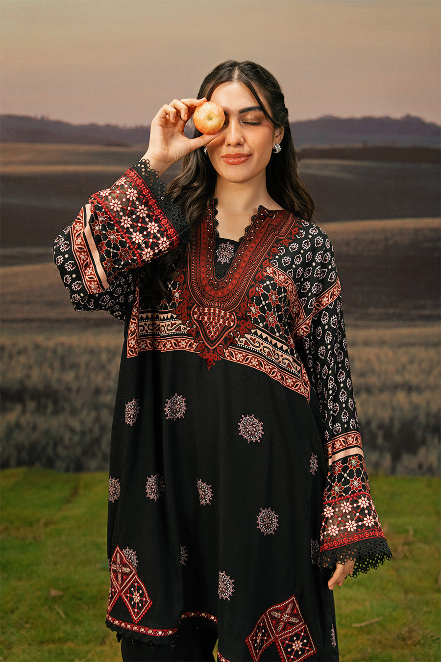 Maria B | Basics Winter 25 | MB-PFUS25-09A by Maria B - Designer Dress  - Type : Ladies Clothes - Available at Libayah - 100% Original 
