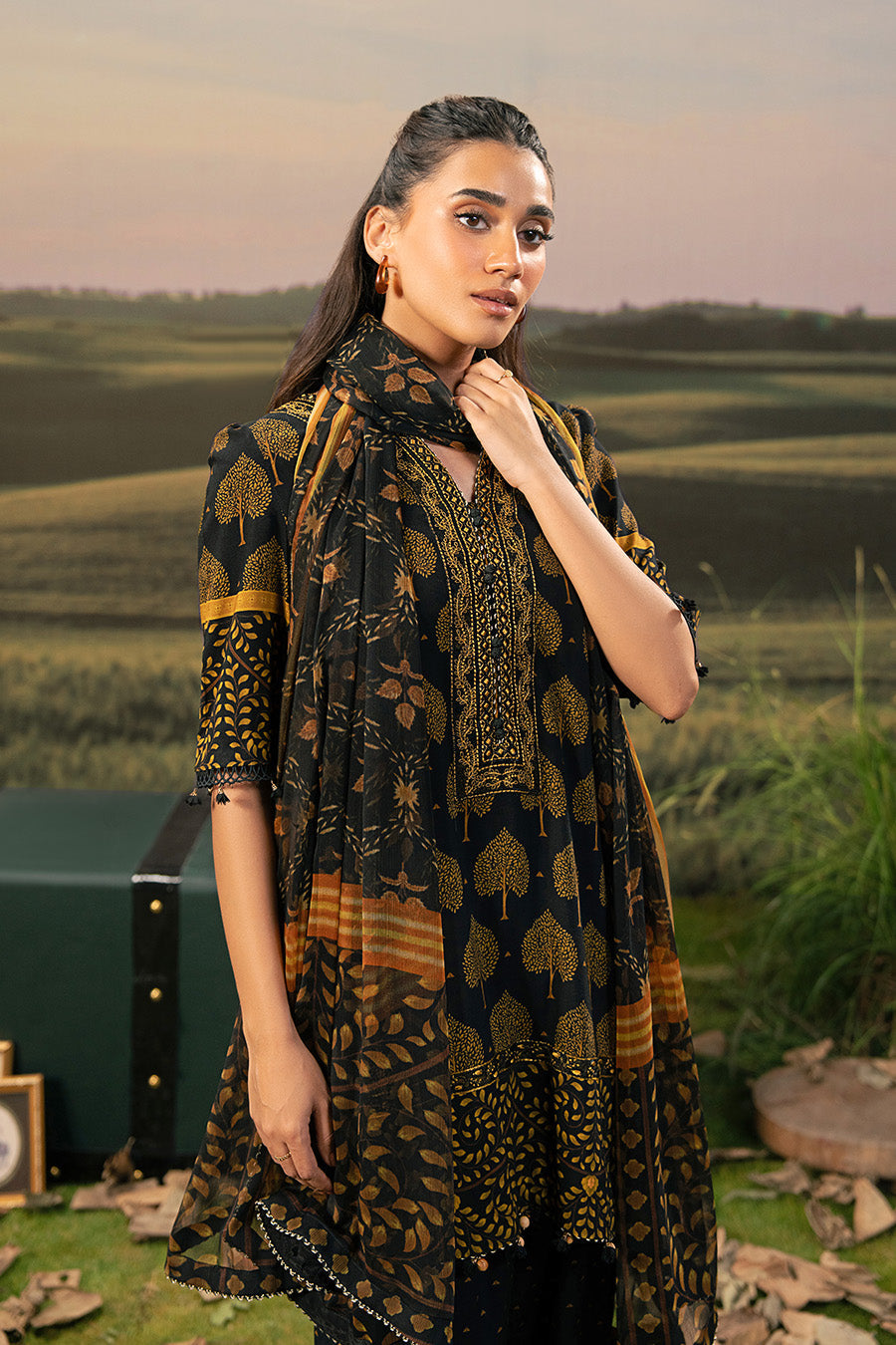 Maria B | Basics Winter 25 | MB-PFUS25-03B by Maria B - Designer Dress  - Type : Ladies Clothes - Available at Libayah - 100% Original 