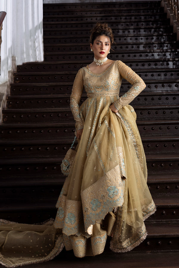 Erum Khan | Jahan Wedding 25 | Golden Glow by Erum Khan - Designer Dress  - Type : Ladies Clothes - Available at Libayah - 100% Original 