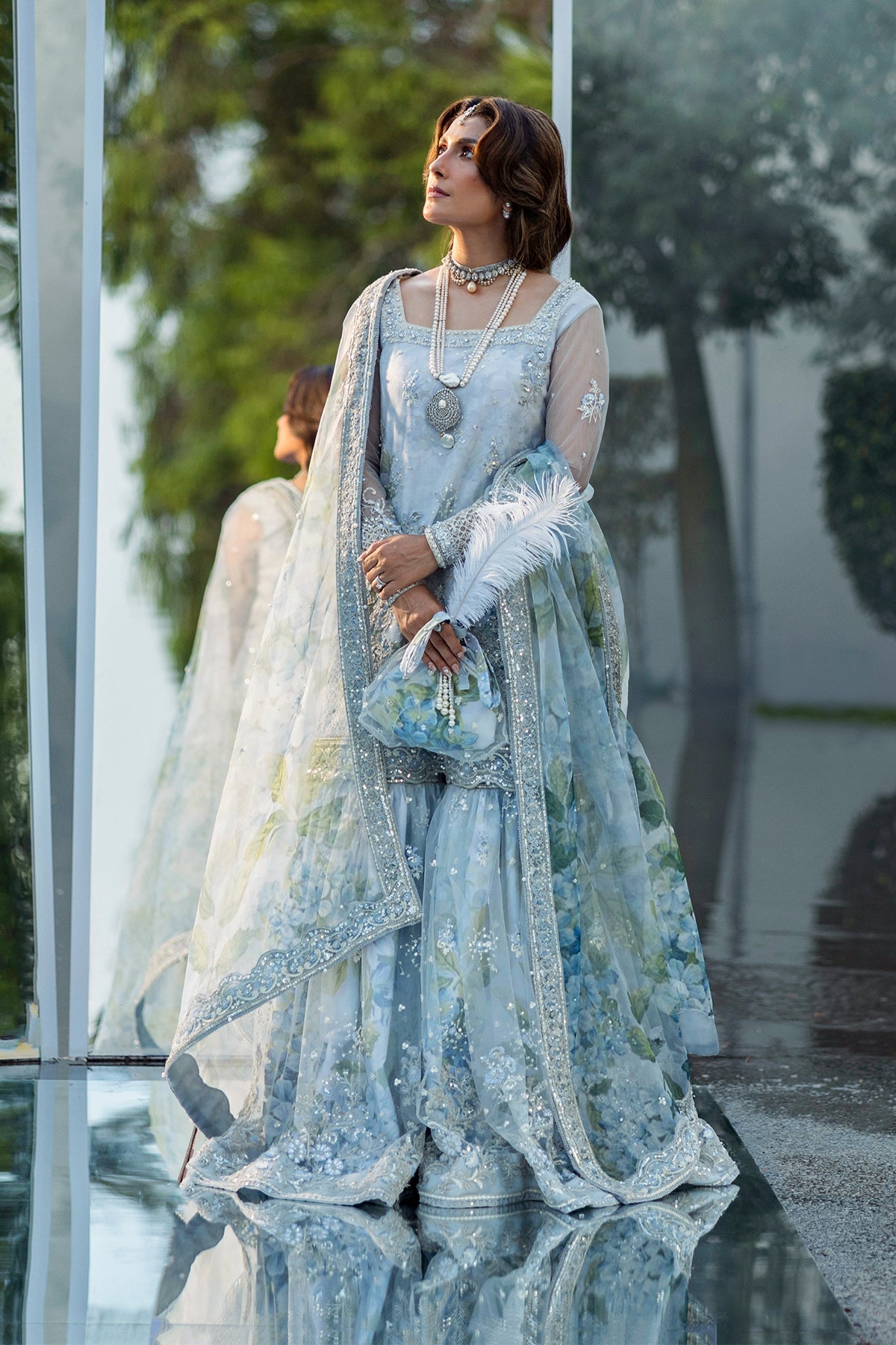 Erum Khan | Jahan Wedding 25 | Floral Drop by Erum Khan - Designer Dress  - Type : Ladies Clothes - Available at Libayah - 100% Original 
