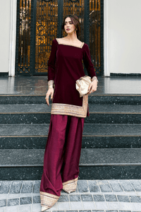 Erum Khan | Velvet Edit | Zariya - Designer Dress - Type : Ladies Clothes - Available at Libayah - 100% Original