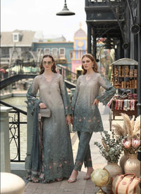 Noor by Saadia Asad | Eid Luxe Chikankari 26 | D4 - Smoke Zinc by Noor by Saadia Asad - Designer Dress  - Type : Ladies Clothes - Available at Libayah - 100% Original 