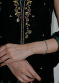 Mahum Asad | Voila Velvets | Emerald by Mahum Asad - Designer Dress - Type: Ladies Clothes - Available at Libayah - 100% Original
