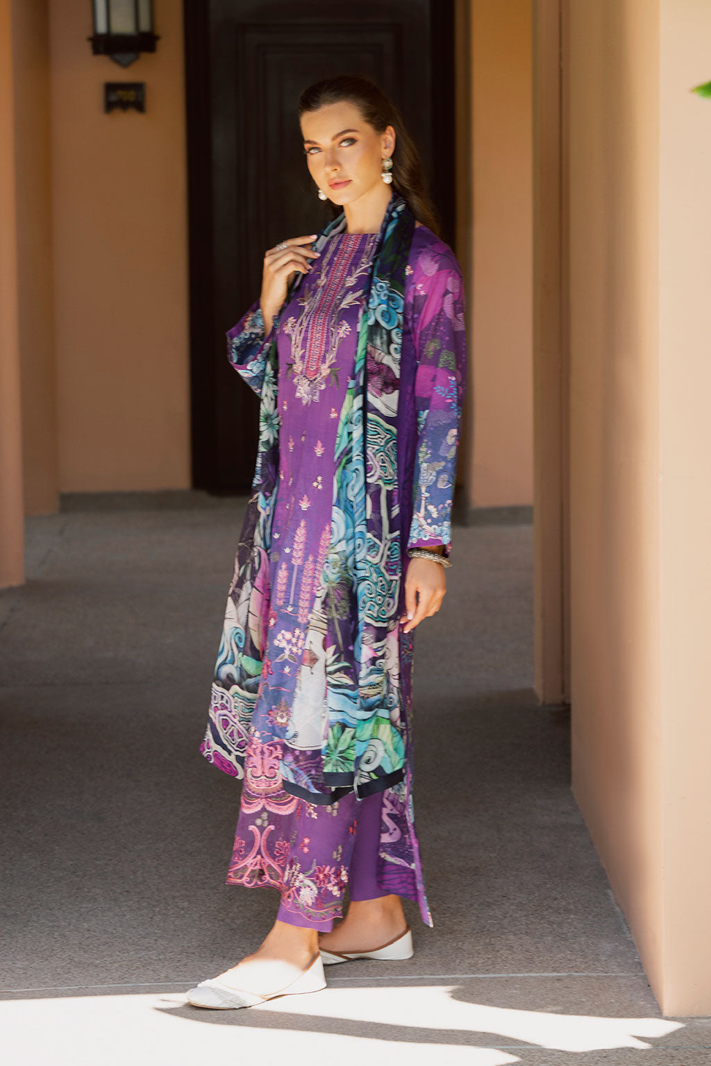 Ramsha | Ghazal Luxury Lawn | G-305 by Ramsha - Designer Dress - Type: Ladies Clothes - Available at Libayah - 100% Original