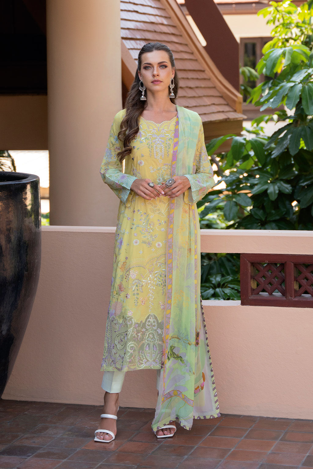 Ramsha | Ghazal Luxury Lawn | G-308 by Ramsha - Designer Dress - Type: Ladies Clothes - Available at Libayah - 100% Original